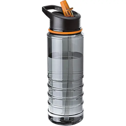 750ml Tritan Bottle With Straw Orange Unbranded